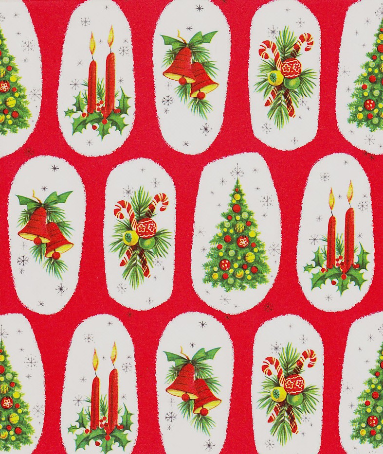 Vintage Wrapping Paper Christmas 1950s, Heather David